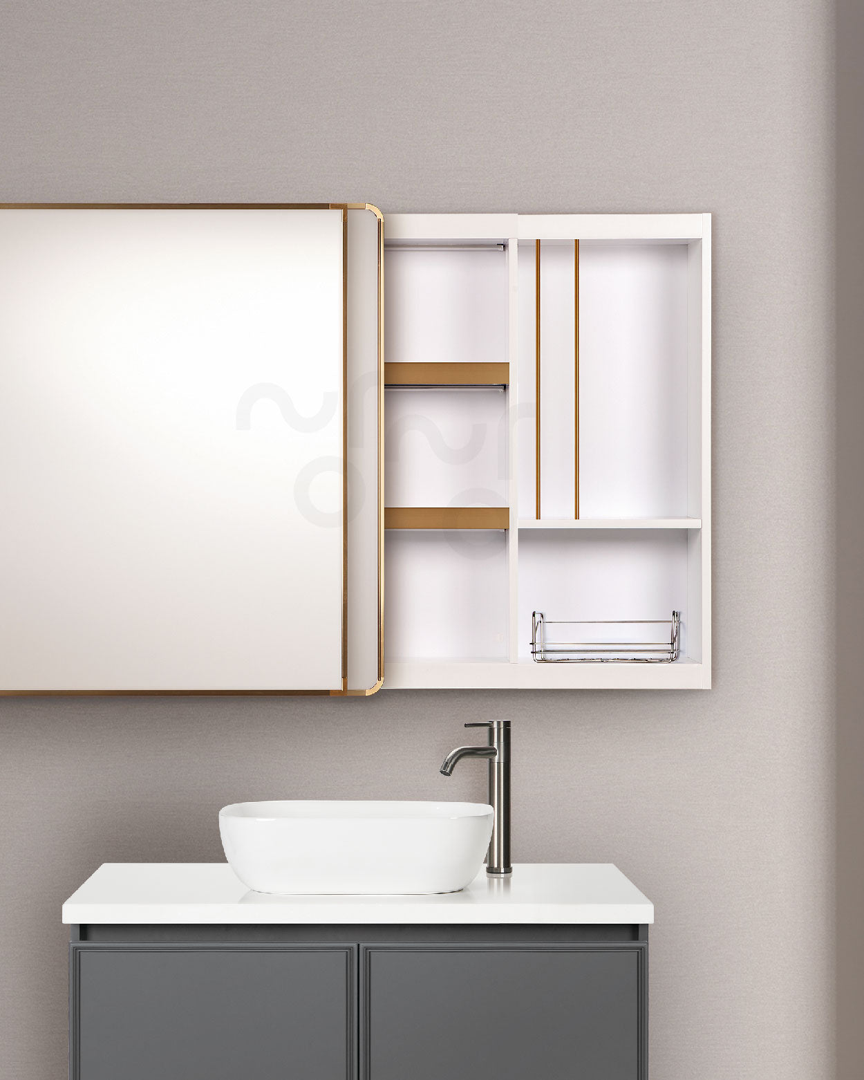 Redlemon Bathroom Floor Cabinet With Sliding Door