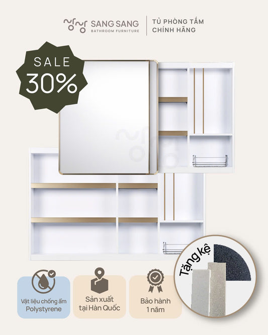 [GEM] Tủ Gương Phòng Tắm Cửa Lùa Sang Trọng Sang Sang