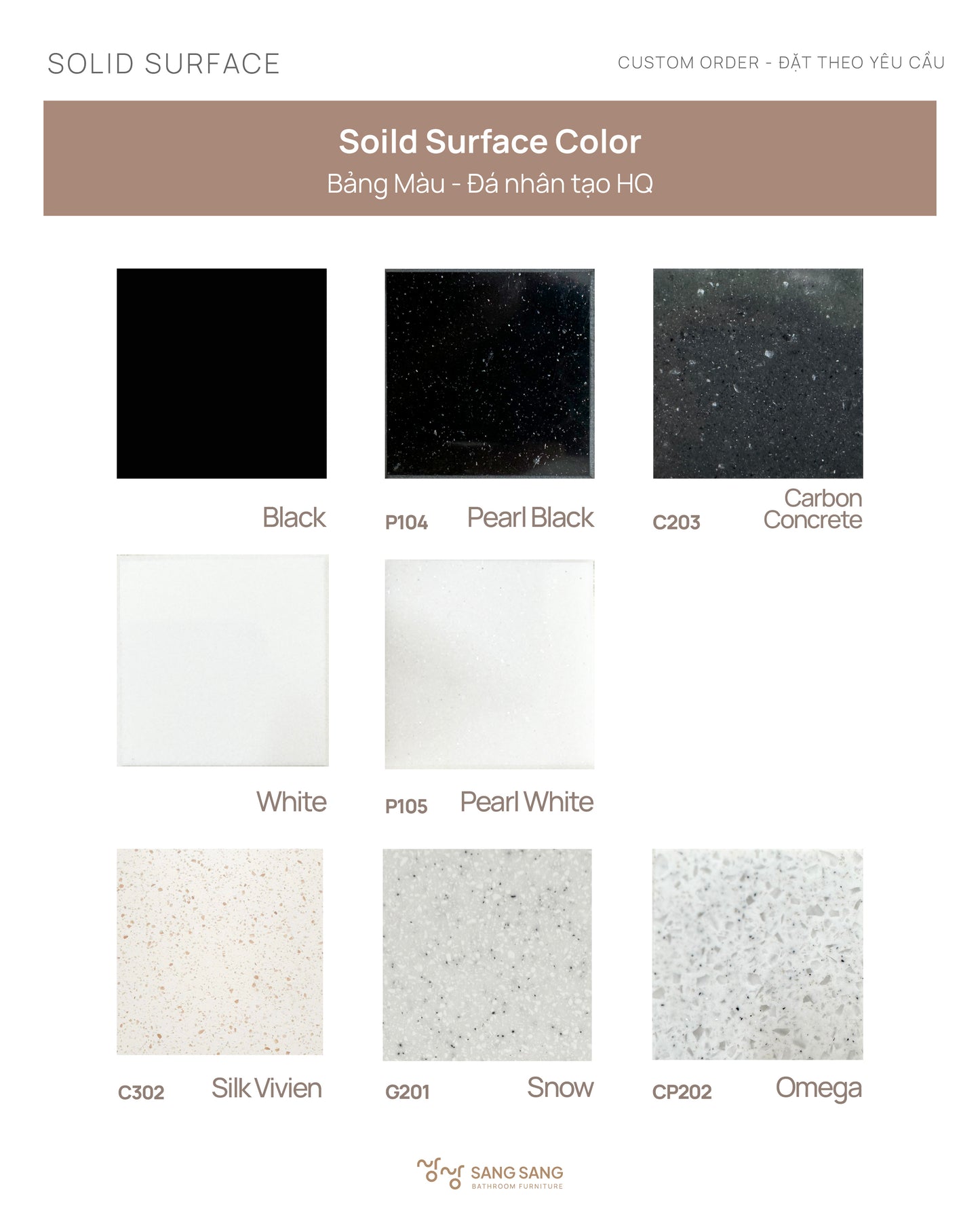 [SOLID SURFACE] Đặt theo yêu cầu / Custom-made Order