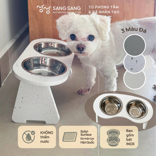 [KHÔNG KHẮC TÊN] Kệ bát ăn chống gù lưng dành cho thú cưng không khắc tên