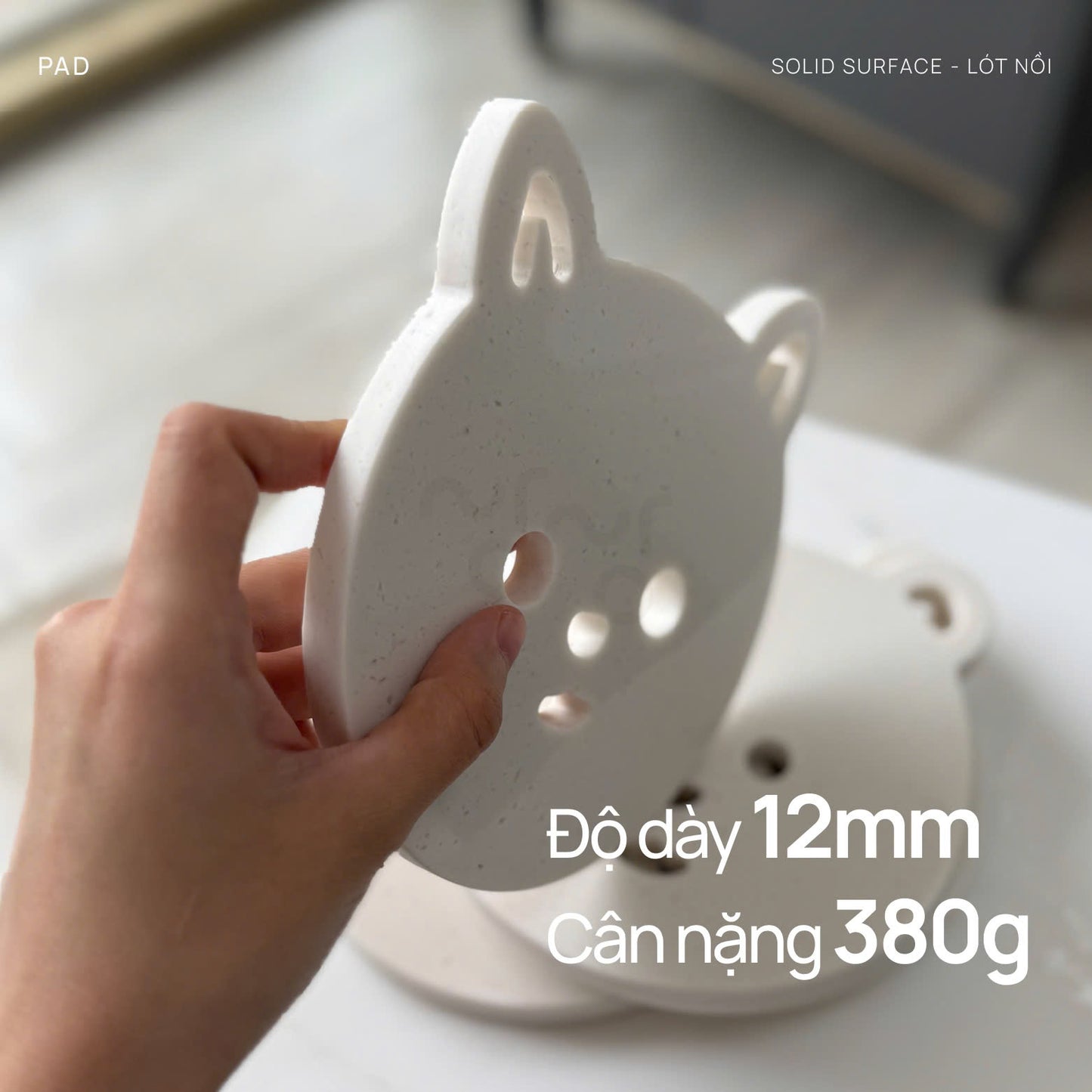 [V-PAD] Đế lót nồi bằng đá nhân tạo Hàn Quốc