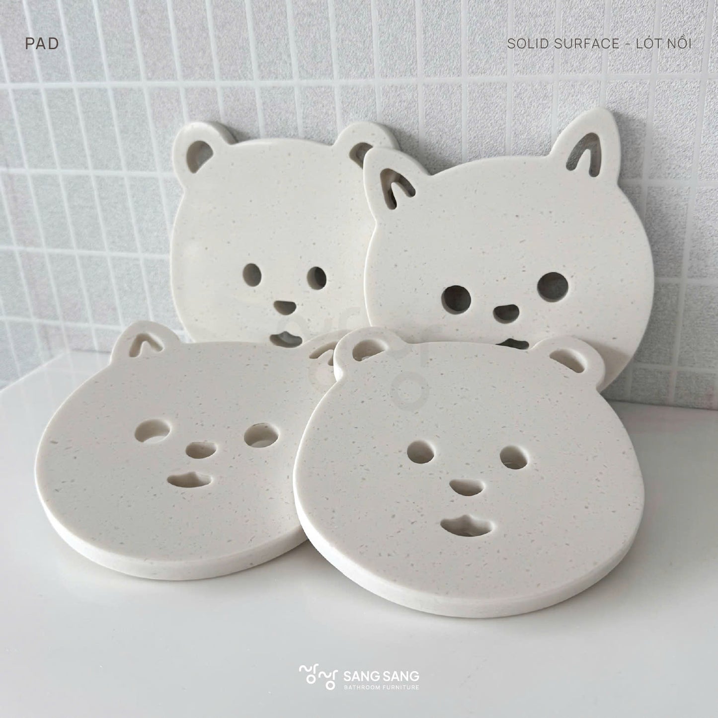 [V-PAD] Đế lót nồi bằng đá nhân tạo Hàn Quốc