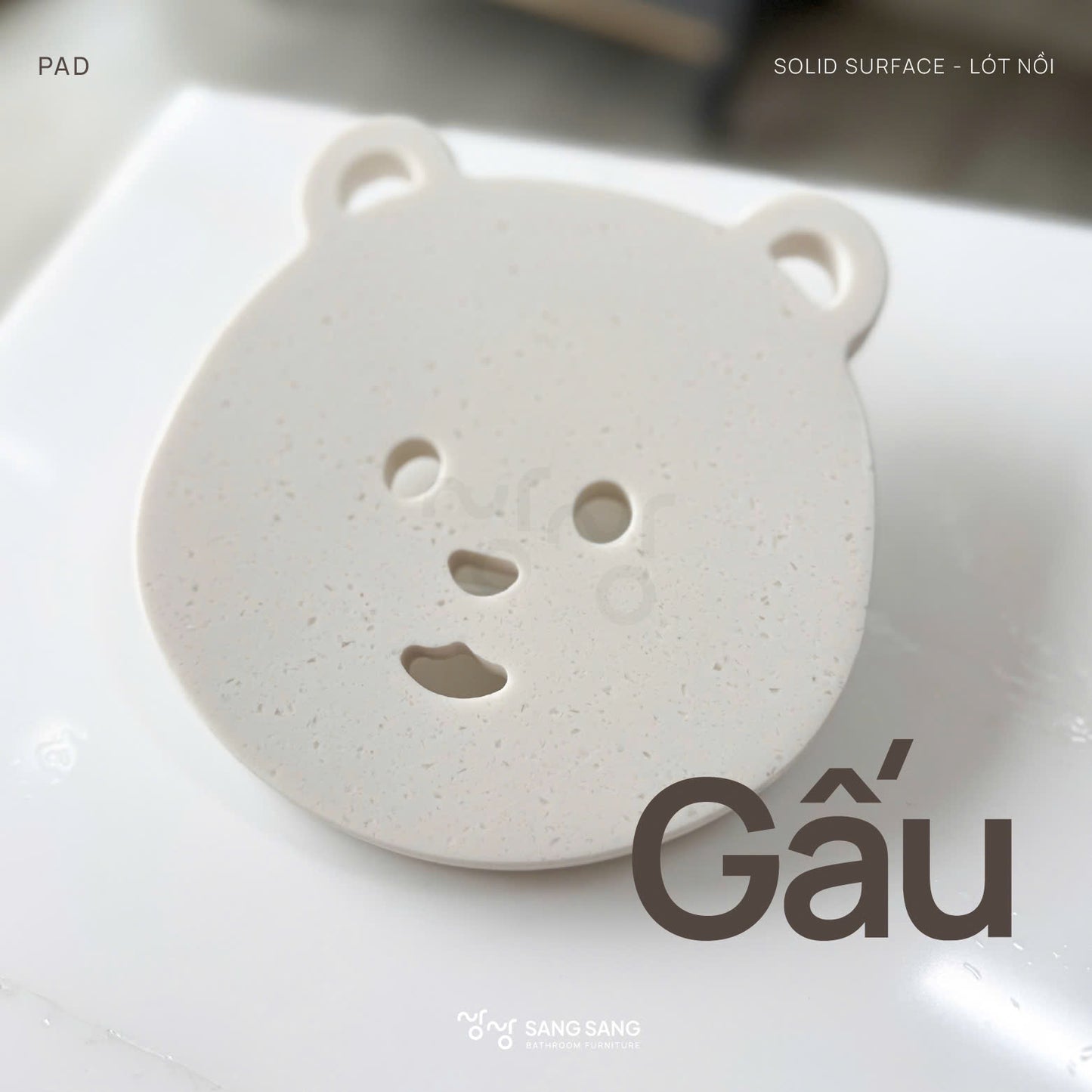[V-PAD] Đế lót nồi bằng đá nhân tạo Hàn Quốc