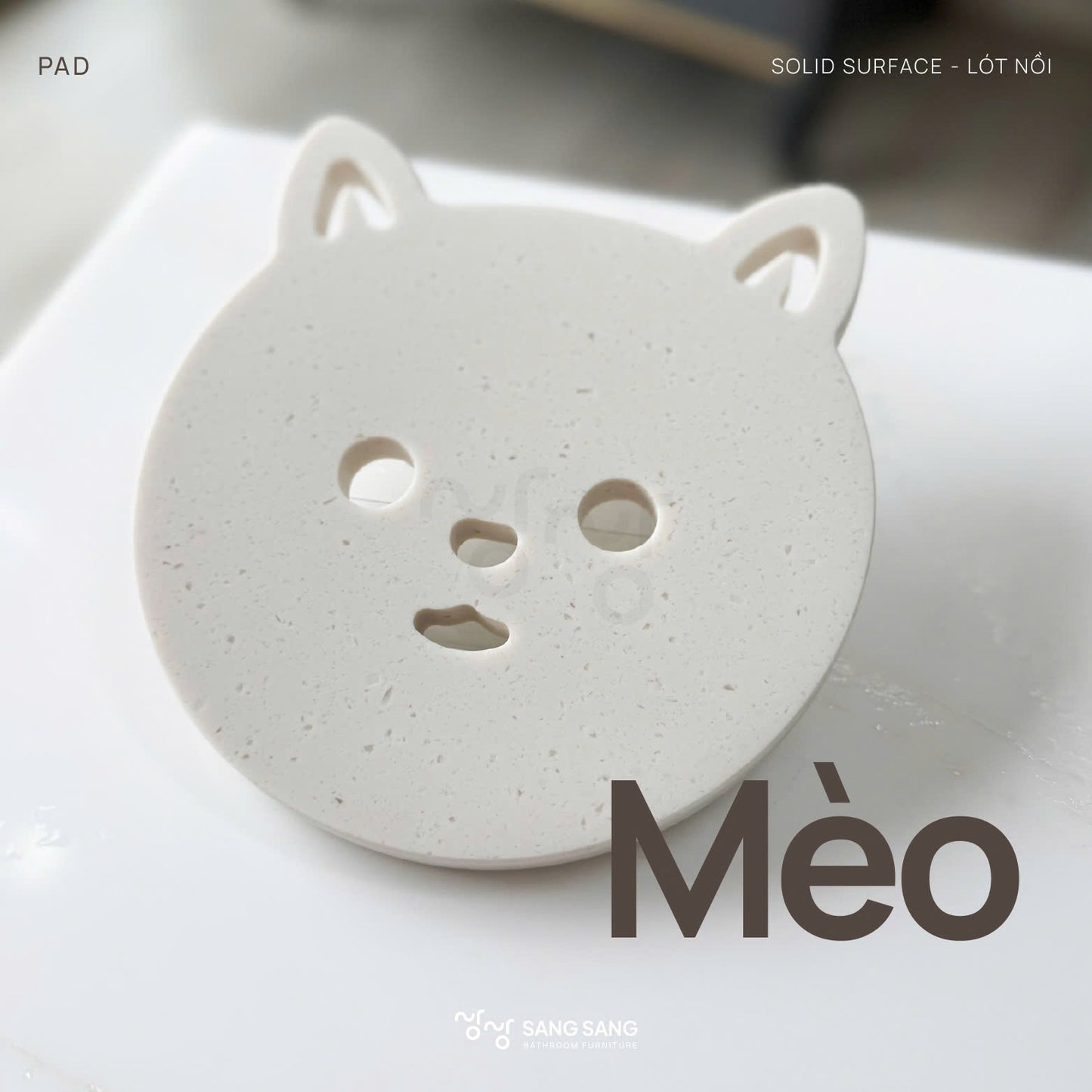 [V-PAD] Đế lót nồi bằng đá nhân tạo Hàn Quốc