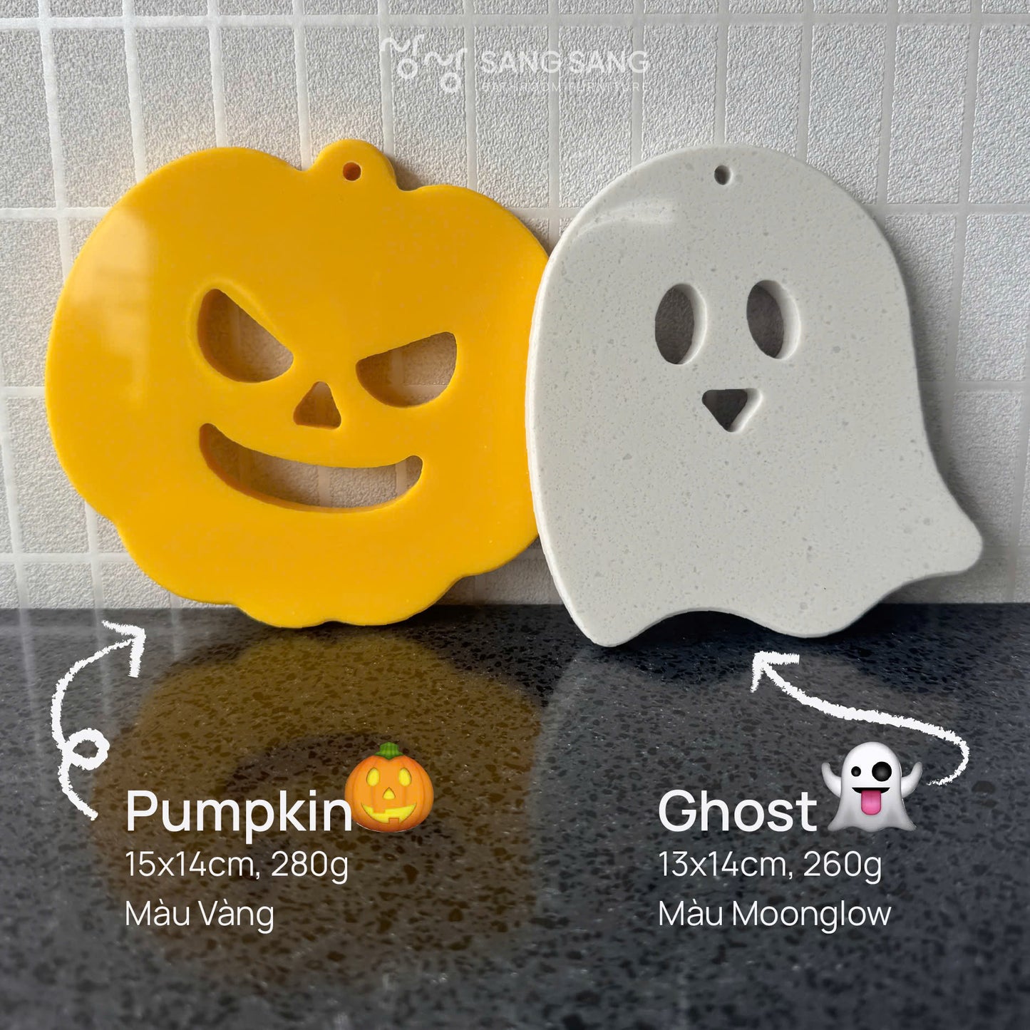 [BẢN GIỚI HẠN] Đế lót nồi bằng đá nhân tạo Hàn Quốc bản HALLOWEEN