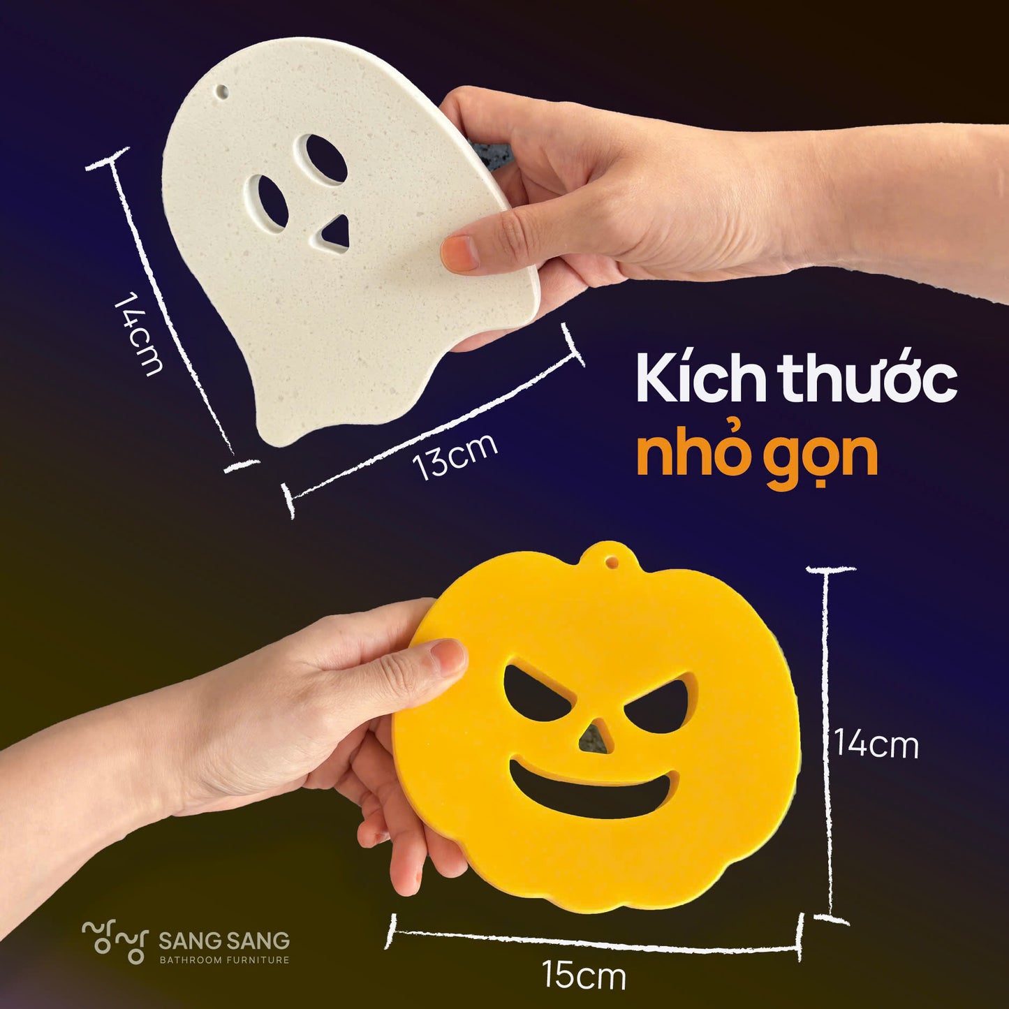 [BẢN GIỚI HẠN] Đế lót nồi bằng đá nhân tạo Hàn Quốc bản HALLOWEEN