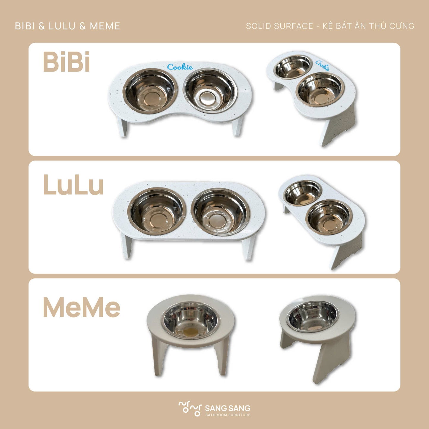 [KHÔNG KHẮC TÊN] Kệ bát ăn chống gù lưng dành cho thú cưng không khắc tên