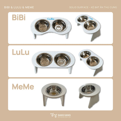 [KHÔNG KHẮC TÊN] Kệ bát ăn chống gù lưng dành cho thú cưng không khắc tên