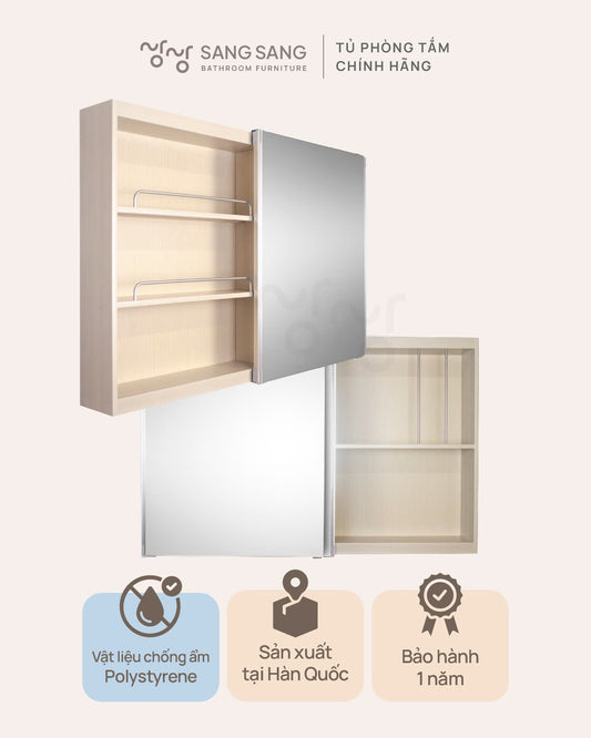 [BREEZE-B] Tủ Gương Phòng Tắm Cửa Lùa Sang Sang