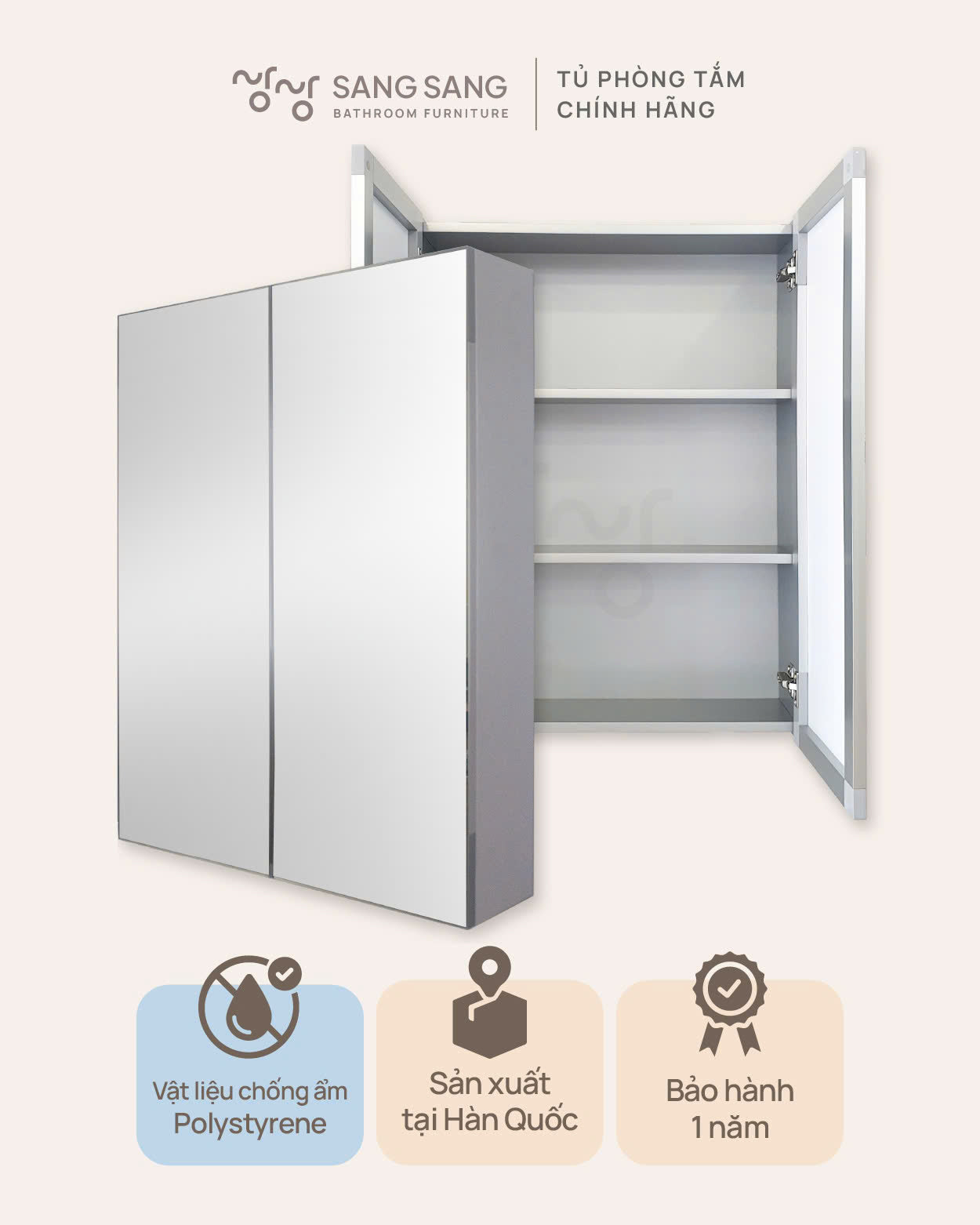 [DREAM] Tủ Gương Phòng Tắm Treo Tường Sang Sang