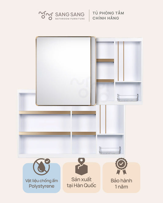 [GEM] Tủ Gương Phòng Tắm Cửa Lùa Sang Trọng Sang Sang