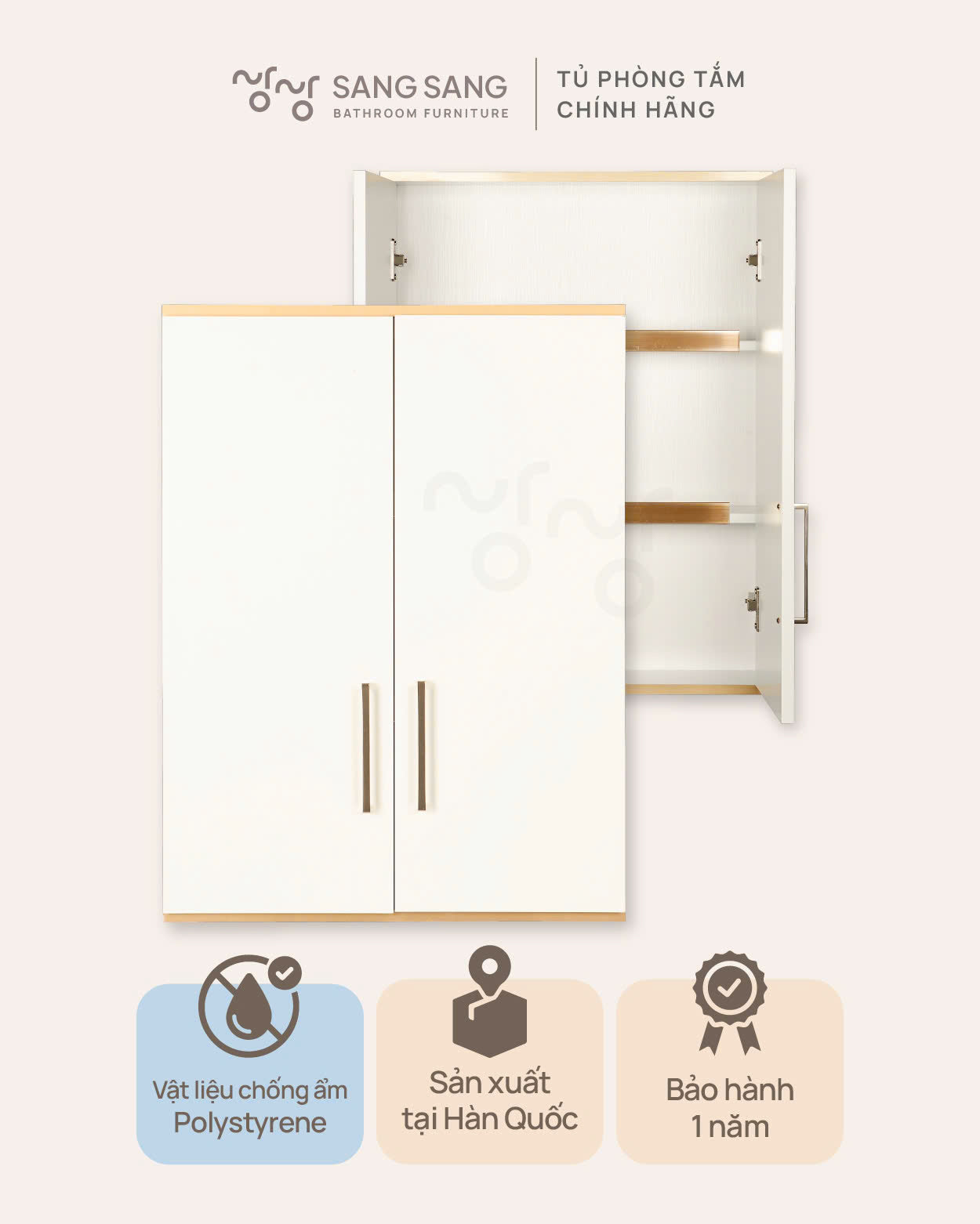 [GRACE-DC] Tủ Phòng Tắm Treo Tường Sang Sang