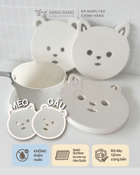 [V-PAD] Đế lót nồi bằng đá nhân tạo Hàn Quốc