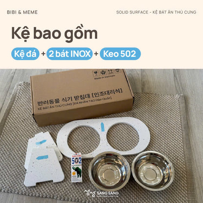 [KHÔNG KHẮC TÊN] Kệ bát ăn chống gù lưng dành cho thú cưng không khắc tên